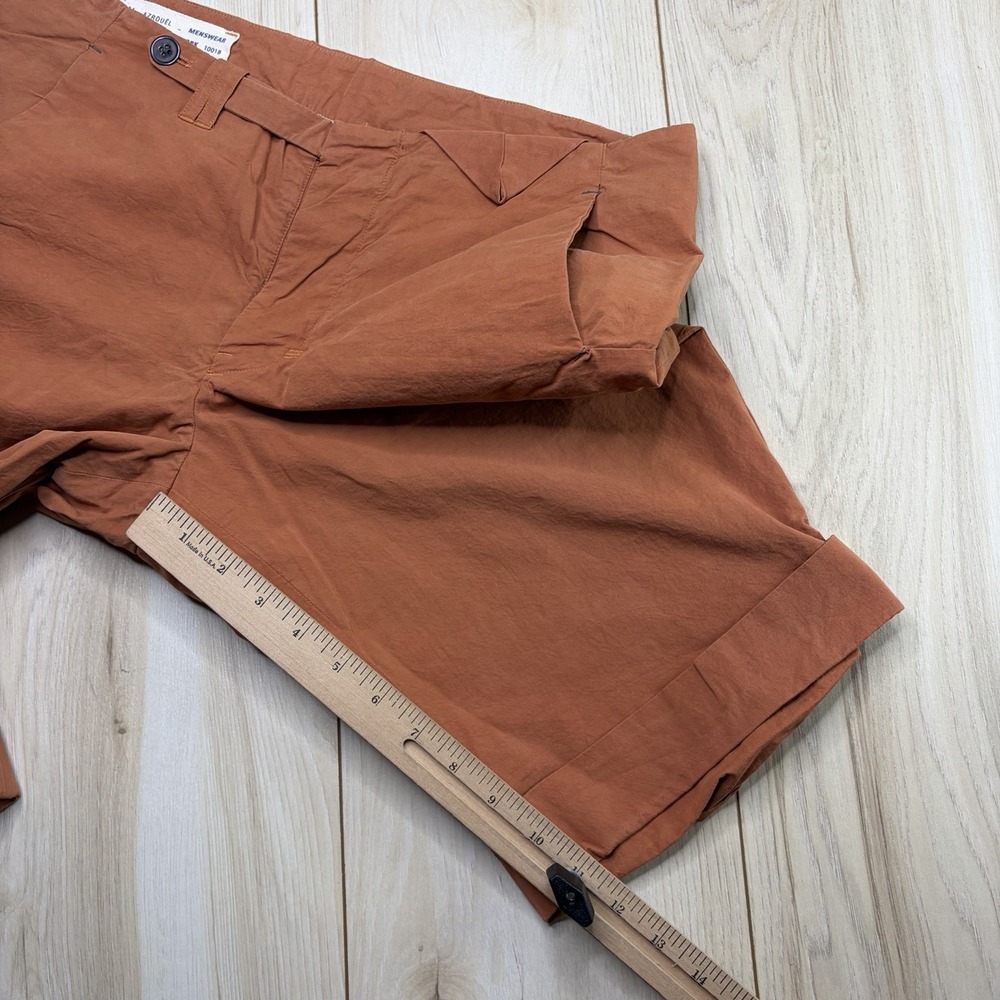 YIGAL AZROUEL Menswear Chino Dress Shorts Mens Size 32 Orange - Picture 8 of 12